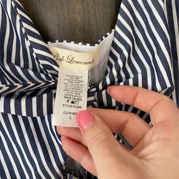 WOMENS STRIPED DRESS SZ LARGE - Picture 3 of 3